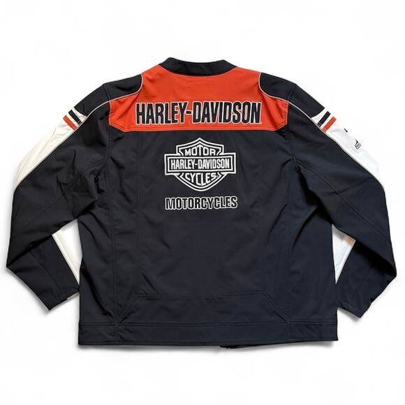 Harley-Davidson Mens Reg 2XL Colorblock Soft Shell Jacket 98405-19VM - Picture 2 of 12